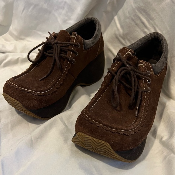Vintage brown suede/leather size 10 shoes - Picture 2 of 6